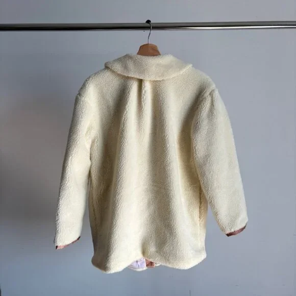 $169 NWT Cream For Love And Lemons “Katrina” Faux Shearling Jacket Sz XS S - Picture 9 of 11